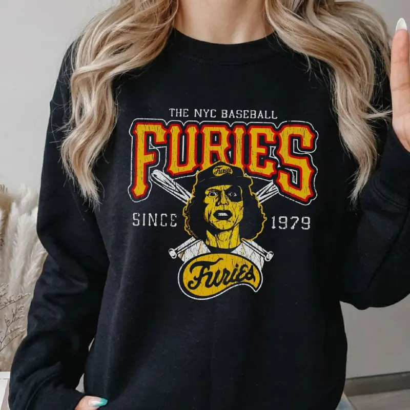 The Warriors Baseball Furies Sweatshirt, Vintage 1979 NYC Baseball Graphic Shirt, Cult Movie Fan Gift, MADE IN USA