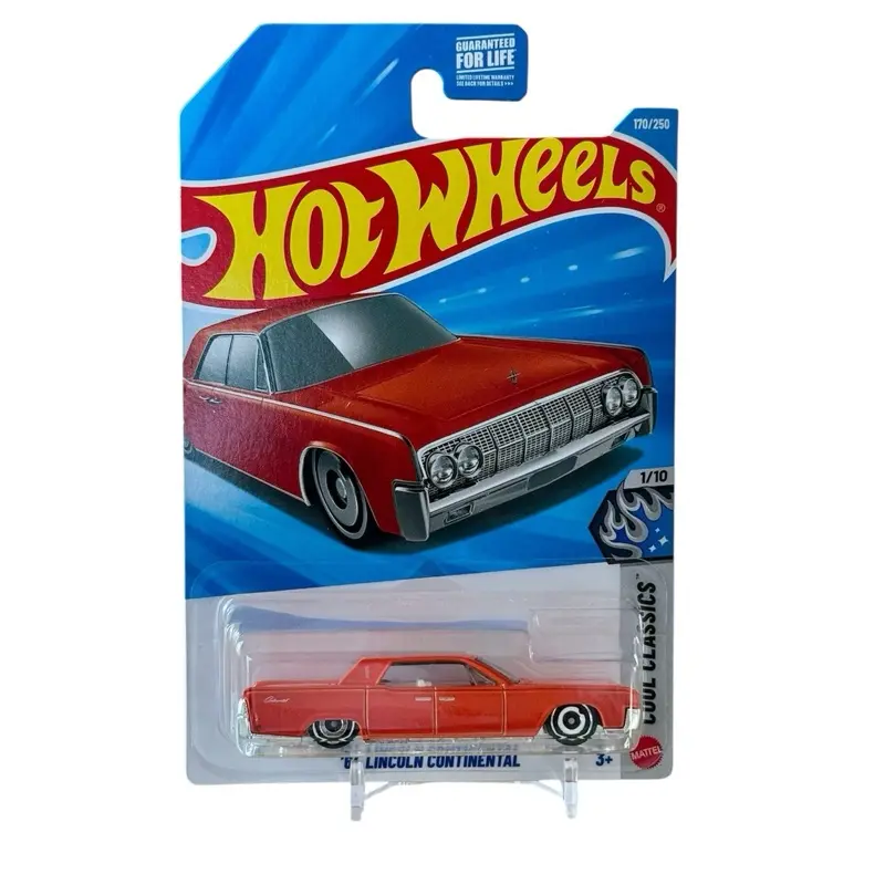 Hot Wheels '64 Lincoln Continental Cool Classics Orange 1:64 Scale Accurate Miniature Scale Model Car, Retro Collectible Gift, Restock Model Cars Toy