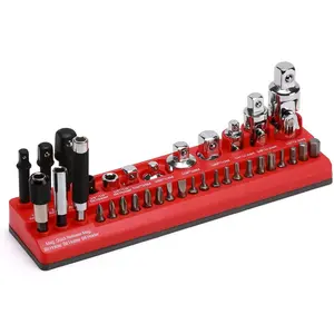 35-  Socket Accessory Holder,  Tool Organizer Tray, Holds Bits, Adapters, Universal Joints,Bit Holders, and Bits