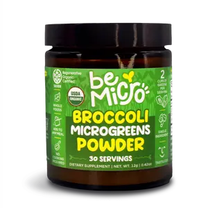 Organic Broccoli Microgreens Powder 30 Servings - Whole Food for Nutritional Support