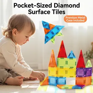 Classic Magnetic Building Blocks Set, Creative Assembly Toy for Kids, Includes Storage Box, Perfect Gift for Holidays and Birthdays