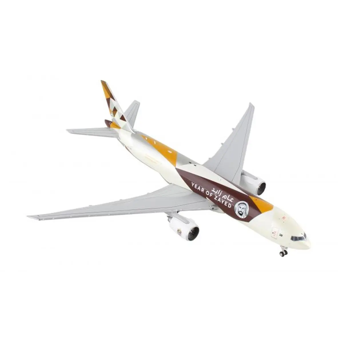 Gemini Jets Etihad Cargo 777F 1/400 Scale Diecast Airplane Model - Sheik Zayed Reg No. A6-DDE, Limited Edition Collectible, Not for Children Under 14 (Small Animal Supplies Toy)
