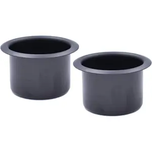 2 count Metal Sofa Recliner-Handles Cup Holder Insert Replacement Drink Can Holder for Sofa Boat Rv Couch    Table, Black