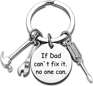 Dad Keychain from Kids Funny Daddy Key Chain from Son Daughter Papa Birthday Fathers Day Thanksgiving Christmas Gifts