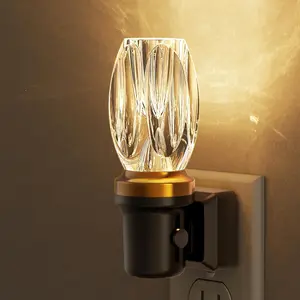 Night ight, Dimmabe Night ights Pug into Wa, Automatic Nightights Pug in, ight Sensor, 3000K 100M Adjustabe Brightness, ED Nightight Crysta for Bathroom Bedroom Haway,1Pack