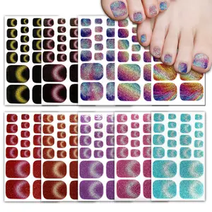 10 Nail Art Stickers & 2 Files, Self-Adhesive Full Wrap Nails, No Lamp Required, DIY Manicure Decorations for Women Girls, Nail Art Patterns