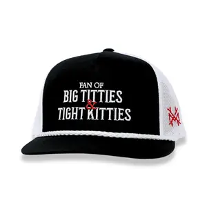 Fan of Big T_tties and Tight Kitties Embroidered Snapback Adjustable Premium Trucker Hat