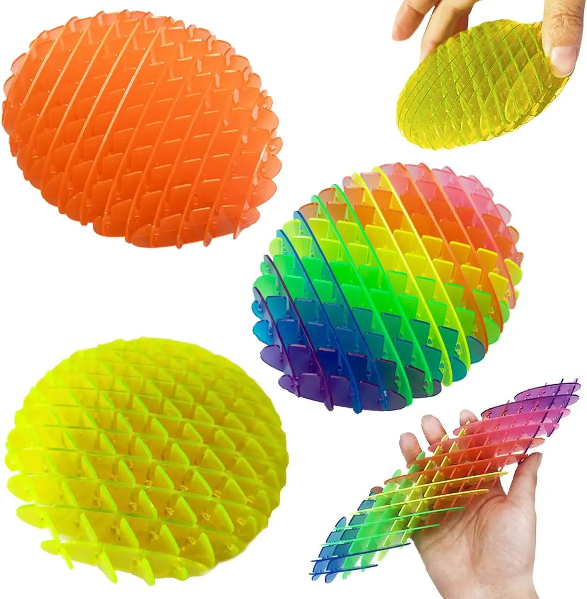 Fall Halloween Gift 3PCS Mini Fidget Worm Toys – Small Sensory Slug Toys for Kids & Adults, Elastic Mesh Fidget for Stress and Anxiety Relief, Pocket-Sized Resistance Fidget Toy Set
