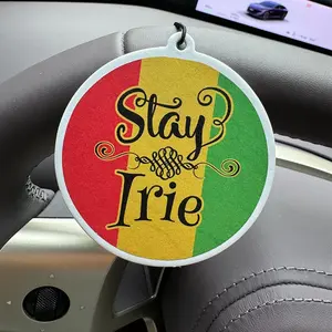Stay Irie Rastafarian Flag Scented Car Perfume, Car Interior Diffusers, Unisex Air Freshener, Natural Essential Oils, Long-Lasting 60-90 Days, Home & Bathroom Use, Car Fragrance, Car Scents