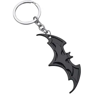 OK-STORE Bat Symbol Key Chain Zinc Alloy Keychain Bat Shape Metal Key Ring Tag for Your Autos, Home or Boat