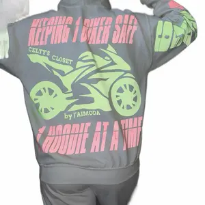Neon nights Celty’s Closet Logo loose fit hoodie pullover nighttime essentials biker gear visibility