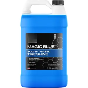Magic Blue Tire Shine Spray - Water Resistant High Gloss Tire & Trim Dressing | Long Lasting Protection | No Sling, No Run Formula |  |1 Gallon