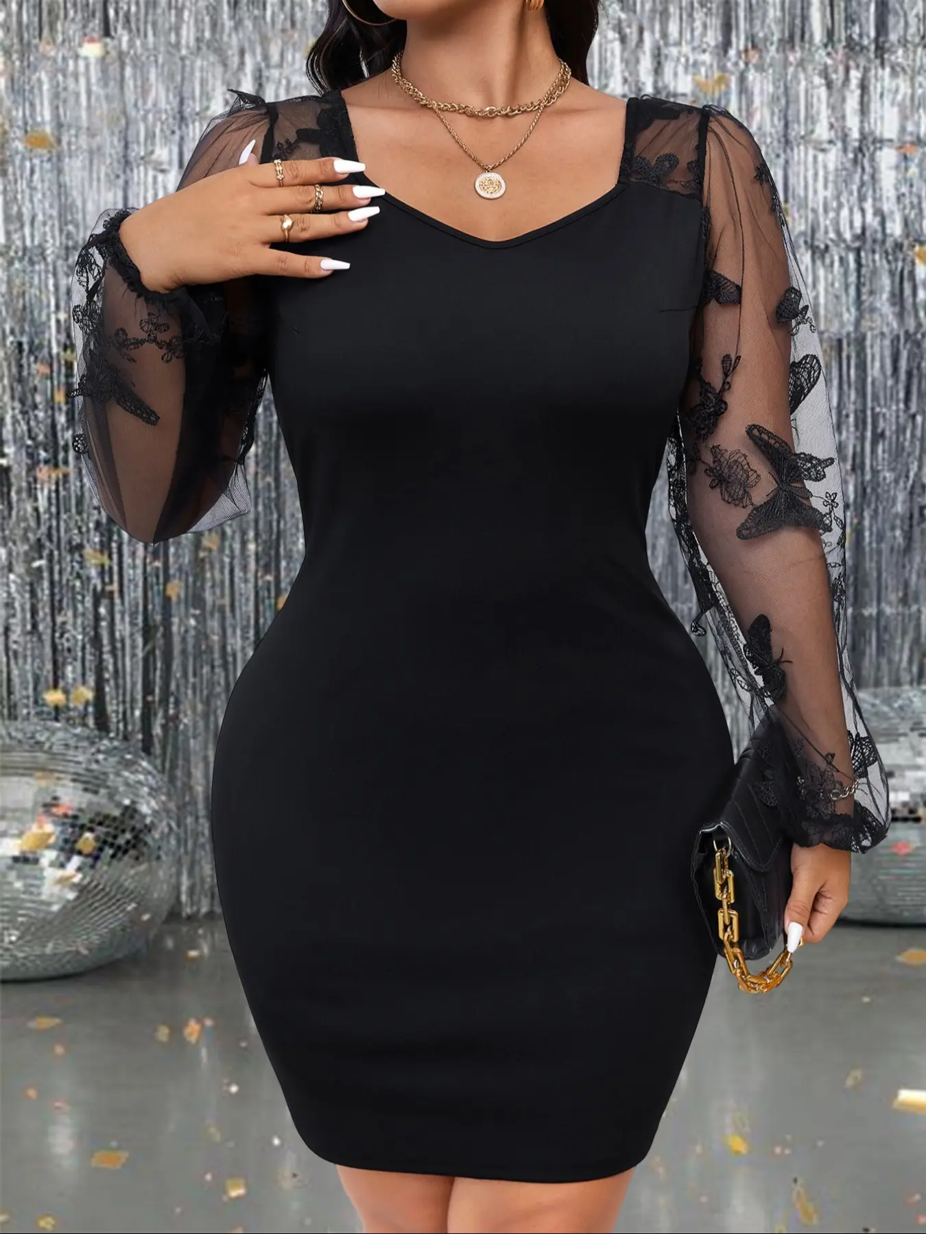 saba embroidered tulle midi dress Line Art Bodycon Midi Dress- Preorder Ships 6/9 – Kayl The Label main image 1