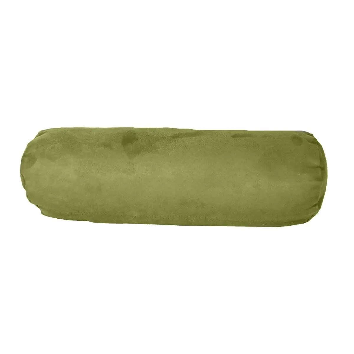 8 x 20 in. Bolster Zippered Microsuede Solid Color Bolster Pillow, Moss Green