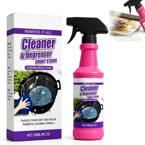 Fast-Acting Heavy-Duty Grill Degreaser Spray, BBQ Grill Cleaner for Burnt Food & Grease