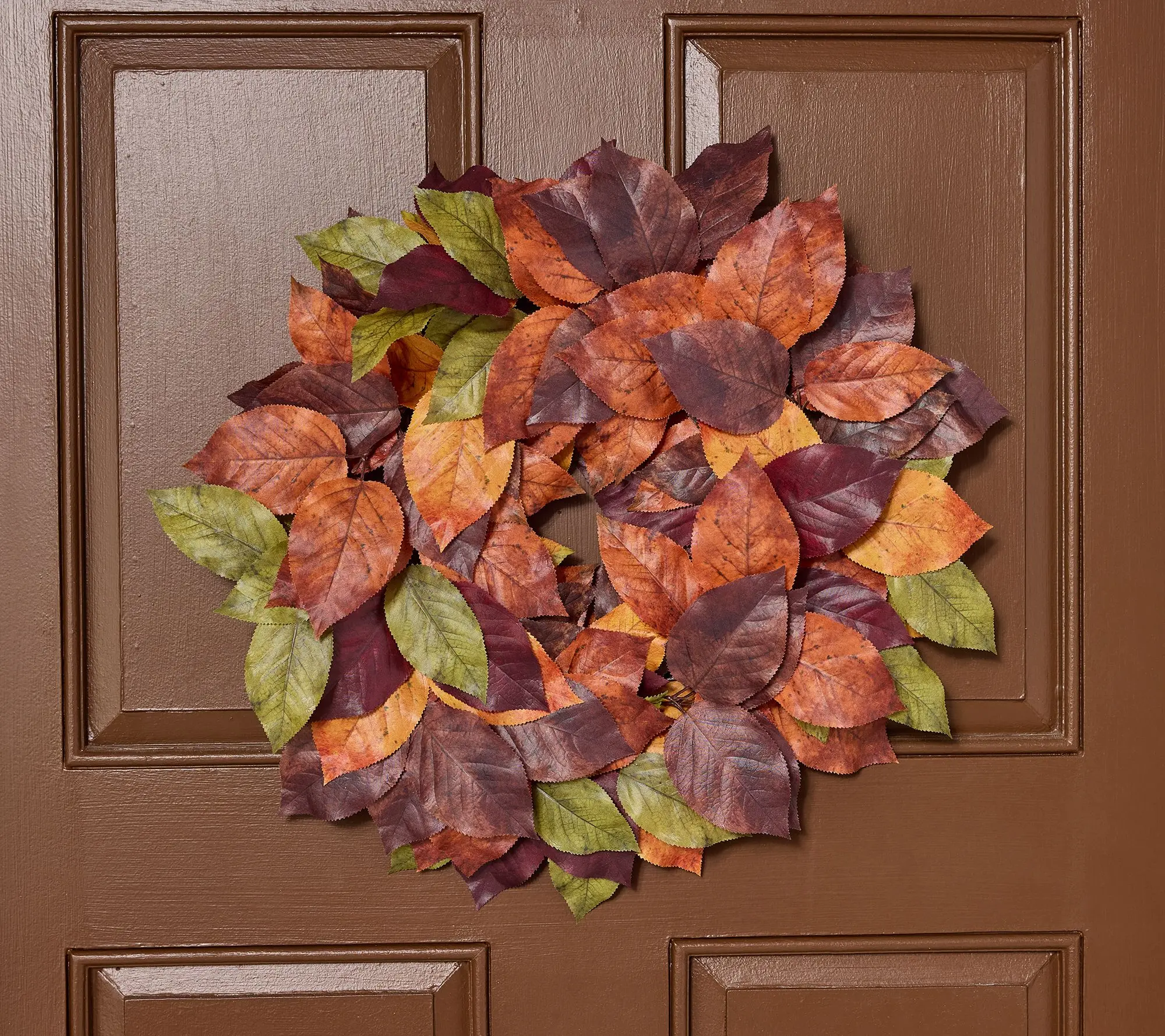 22" Harvest Leaf Wreath by Valerie