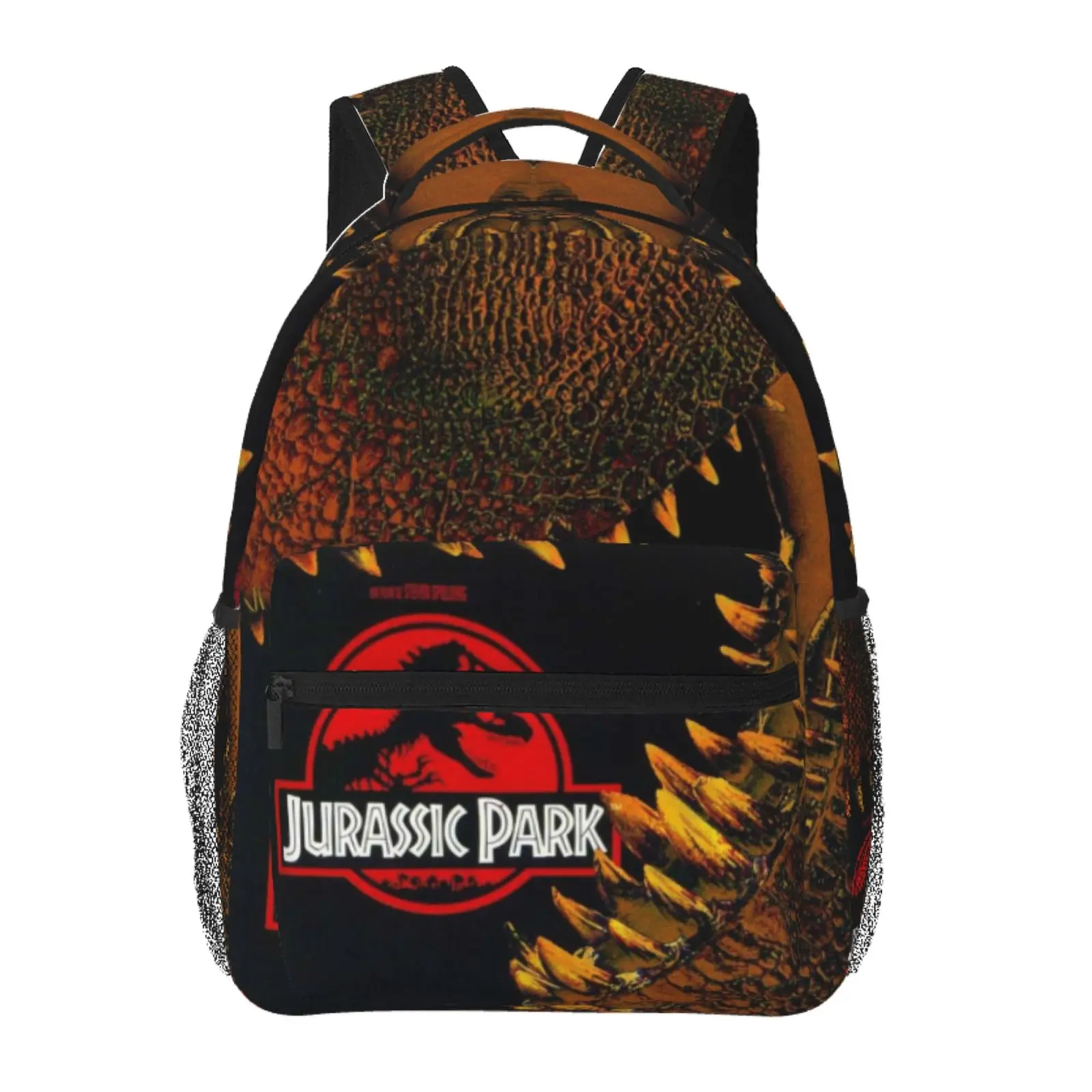 Back-to-school gifts Jurassic Park Full Print Large Capacity Casual Daypack for Outdoor Sports Office School, Cartoon Jurassic Park Merch Laptop Backpack School Bag for Boys Girls Teens & Gift Giving