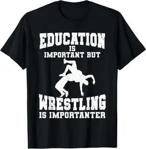 100% Cotton Funny Wrestling For Men Women Grappling Freestyle Wrestler T-Shirt