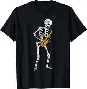 Casual Cotton shortsleeve tees Funny Saxophone Design For Men Women Saxophone Player Sax T-Shirt