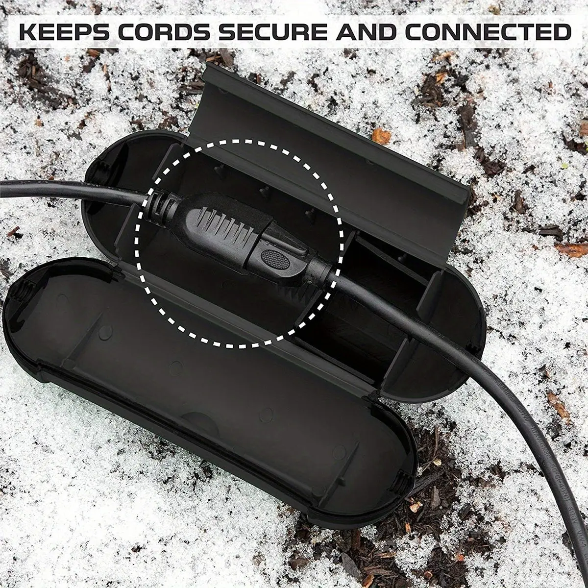 Waterproof Sealed Outdoor Extension Cord Safety Cover, Durable Plastic, Versatile, Electrical Connectors, Protects Outdoors, Best Choice