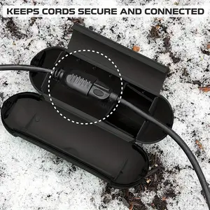 Outdoor Waterproof Garden Extension Cord Cover, Durable Plastic, Weatherproof Electrical Connector Box, Protects Outdoor Outlets, Best Choice