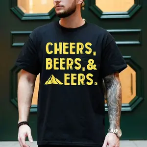 100% Cotton Cheers Beers And Mountaineers West Virginia T-Shirt