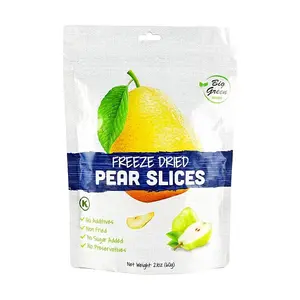 BIG GREEN Freeze Dried Pear Slices - 100% Natural Fruit Snack, 0 Sugar, 0 Additives, 60g