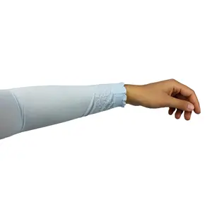 Frill Edge Stretchy Sleeve Extender - Baby Blue