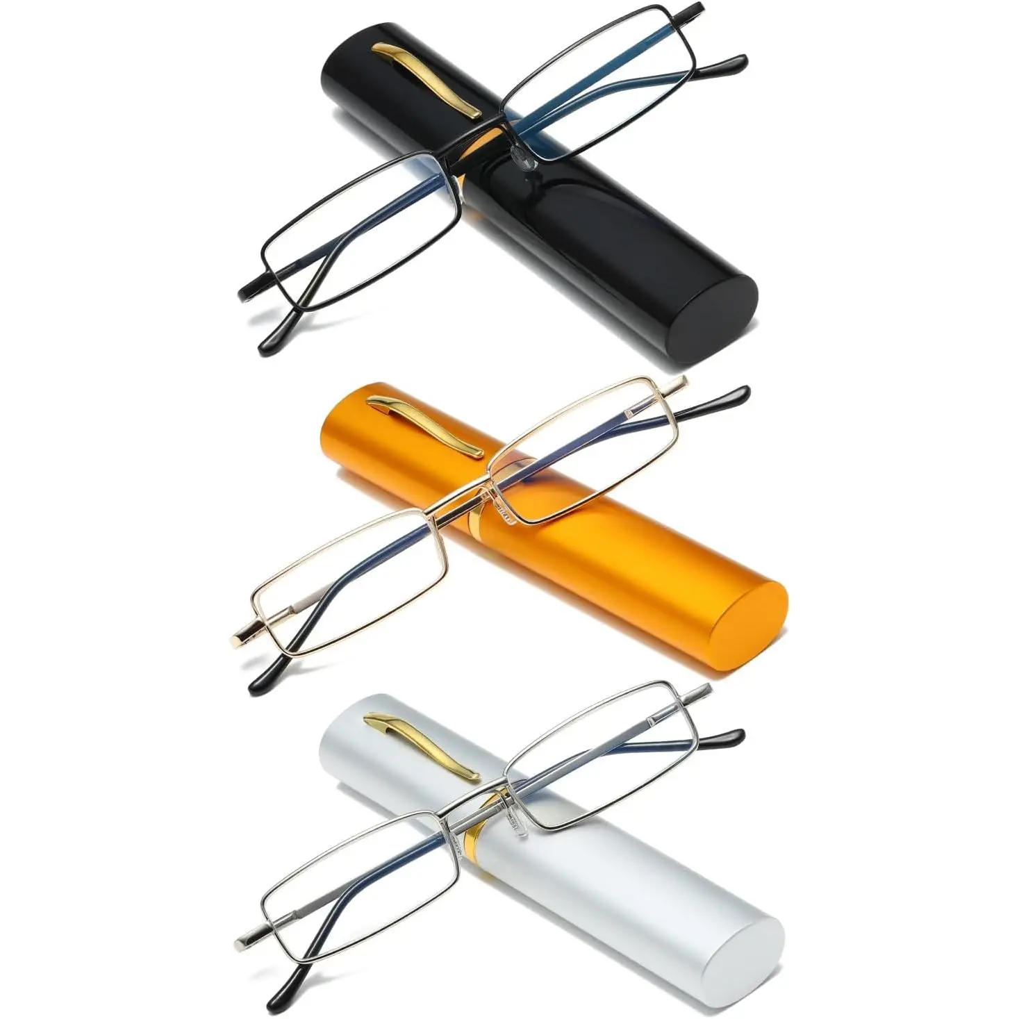 B:3 Pairs : Black&gold&silver