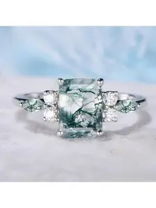 Elegant and stylish, this exquisitely crafted white cubic zirconia ring for women is perfect for parties, banquets, engagements, and as a holiday gift for ladies