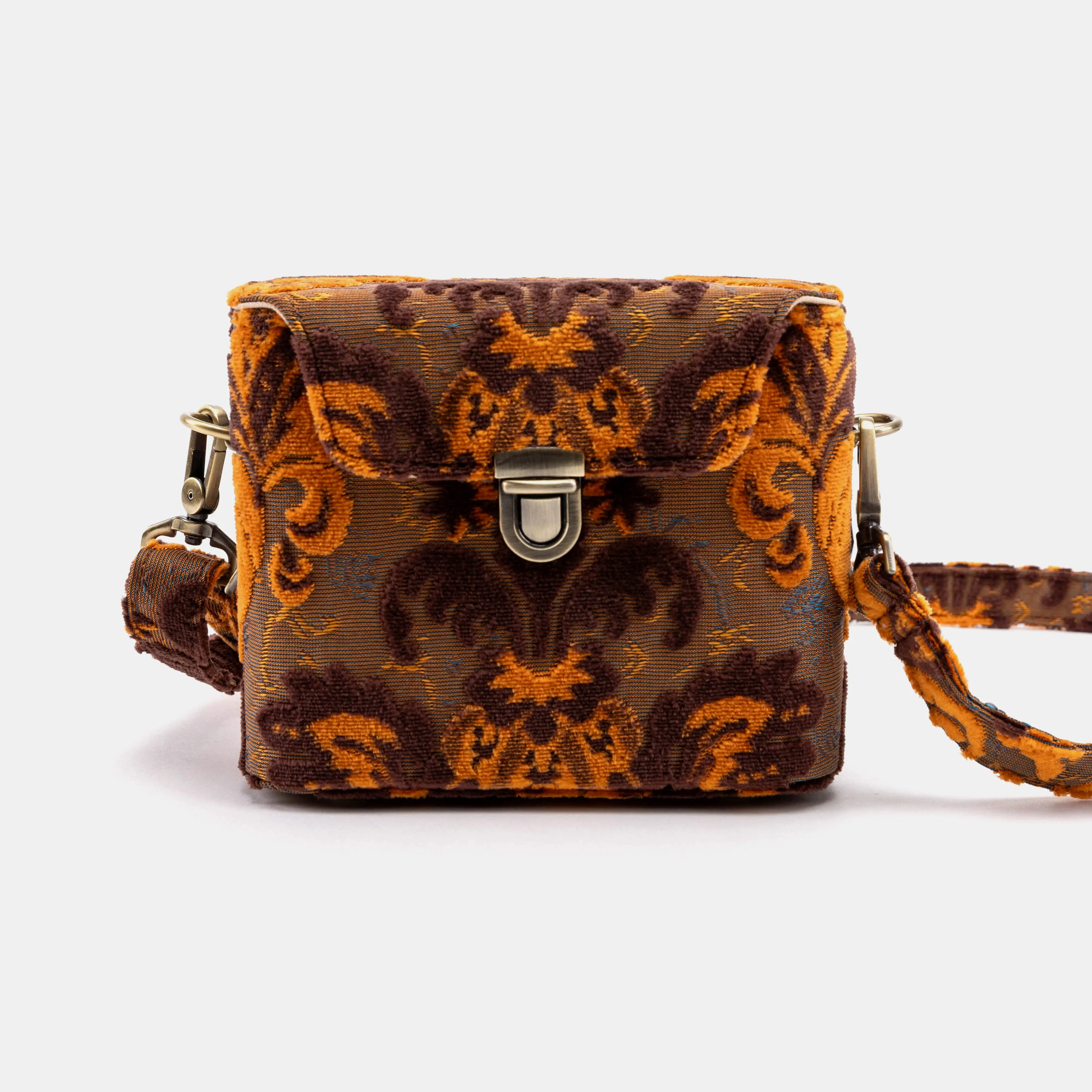 Burnout Velvet Revival Sienna Emma Small Train Case Crossbody