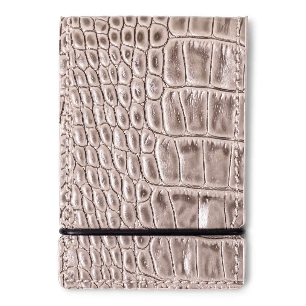 TAUPE ALLIGATOR CASH COVER WALLET