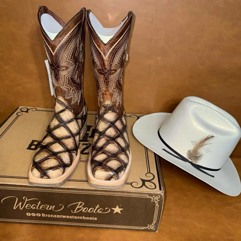 Pirarucu Printed Boots Rustic Camel