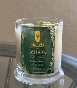 10oz Fresh Scented Candle. Clean& Soft Home Fragance/MissCandless