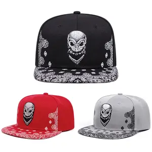Men / Woman Adult Trucker Cap Cashew Skull Embroidered Design Breathable Baseball Cap Outdoor Activity Adjustable Casual Wear Hats Travel Tourism Beach Holiday Hat