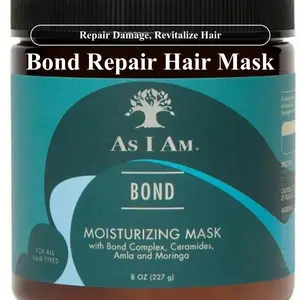 As I Am Bond Repair Hair Mask - 8 oz - Hair Repair Treatment For Damaged Hair - with Moringa, Amla, & Ceramides