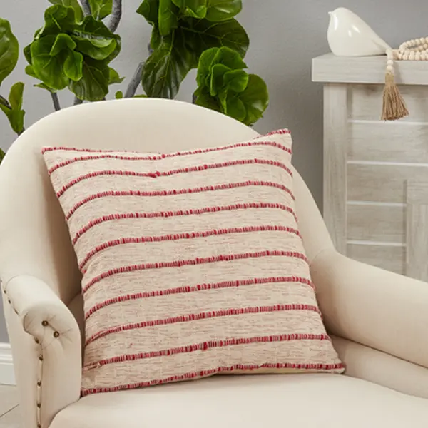Saro Lifestyle 3044.M1624BP 16 x 24 in. Striped Design Throw Pillow with Poly Filling, Multi Color