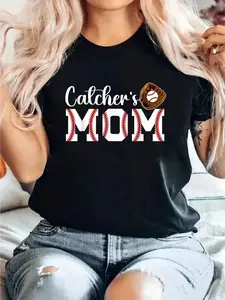Catcher's Mom Baseball Catcher Mom Baseball Catcher Mother T-Shirt