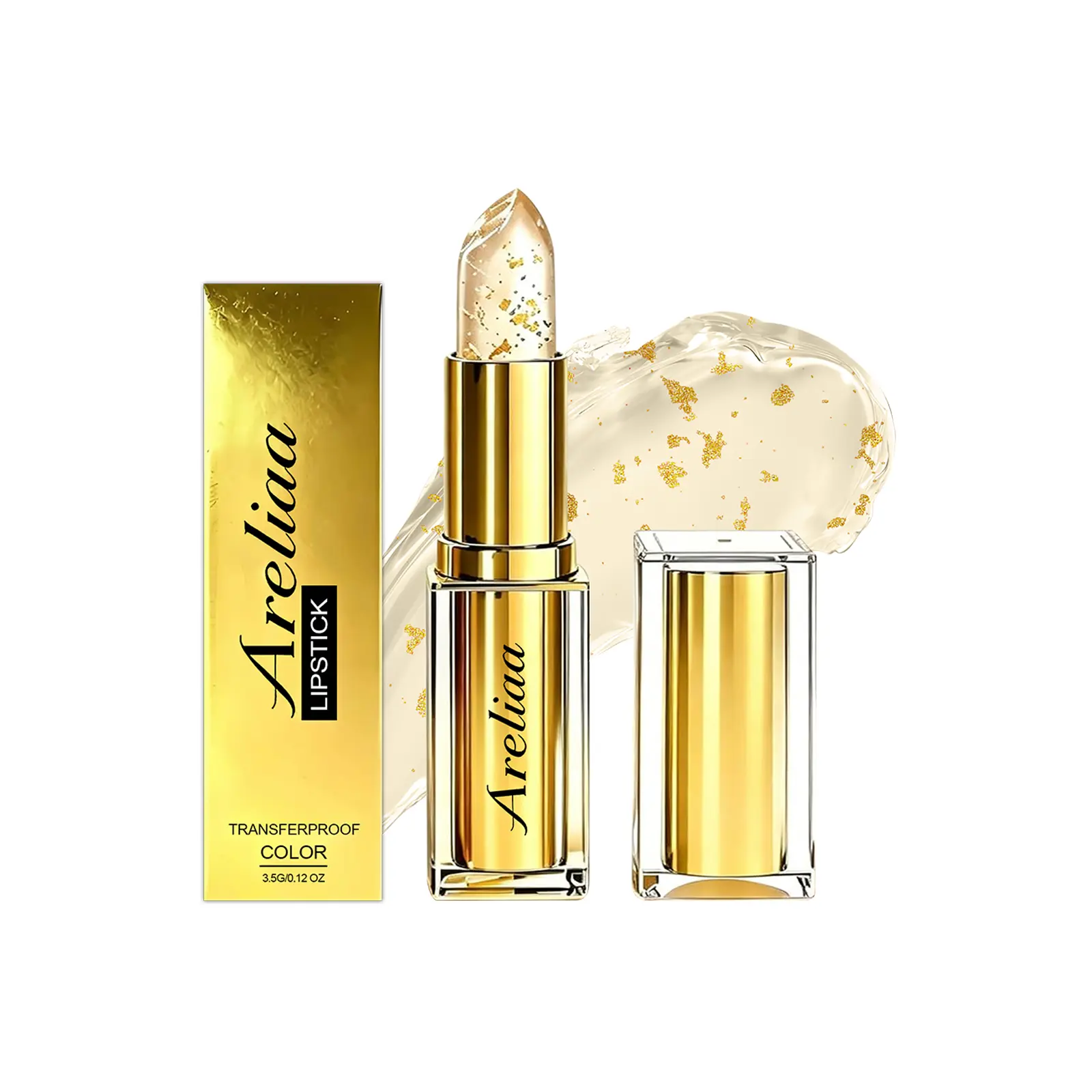 Areliaa Transferproof Color Lipstick - 3.05g/0.11oz - Long-Lasting Formula for Bold, Vibrant Lips Compact Gloss Lipgloss Makeup Cosmetic Glossy