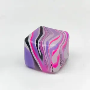 Marble Cube Squishy Ball | Solid Squeeze Toy with Color Box - Non-Toxic Stress Relief for Kids/Adults