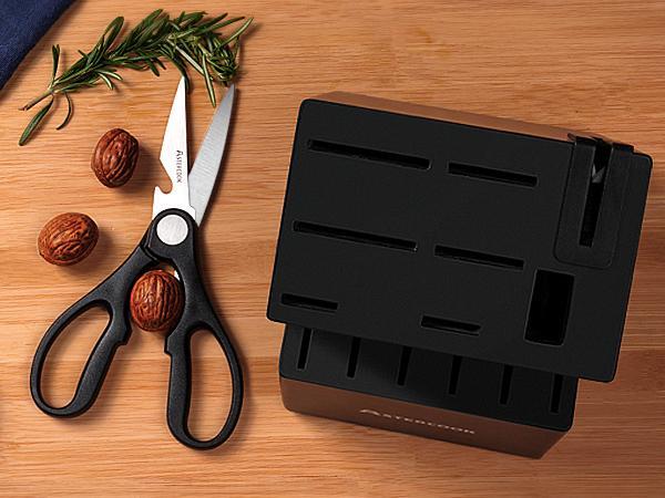 Astercook Kitchen Knife Set 14 Pieces High Carbon Stainless Steel Sharp Steak Knife Set, Chef Knife, Bread Knife, Knife Set Cutting Utensils Block