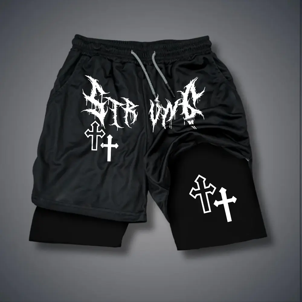 80s 90s summer men shorts for men jorts outfit men graphic shorts Double-layer sports shorts Comfortable short shorts summer