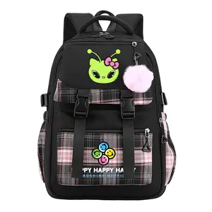 Alien Cat Backpack for Boys & Girls, Teen Student Bookbag, Large Capacity , Multi-Compartment Organizer, Breathable Comfortable Back Support, Ideal for School, Camping, Travel & Daily Use 11.8''*17.3''
