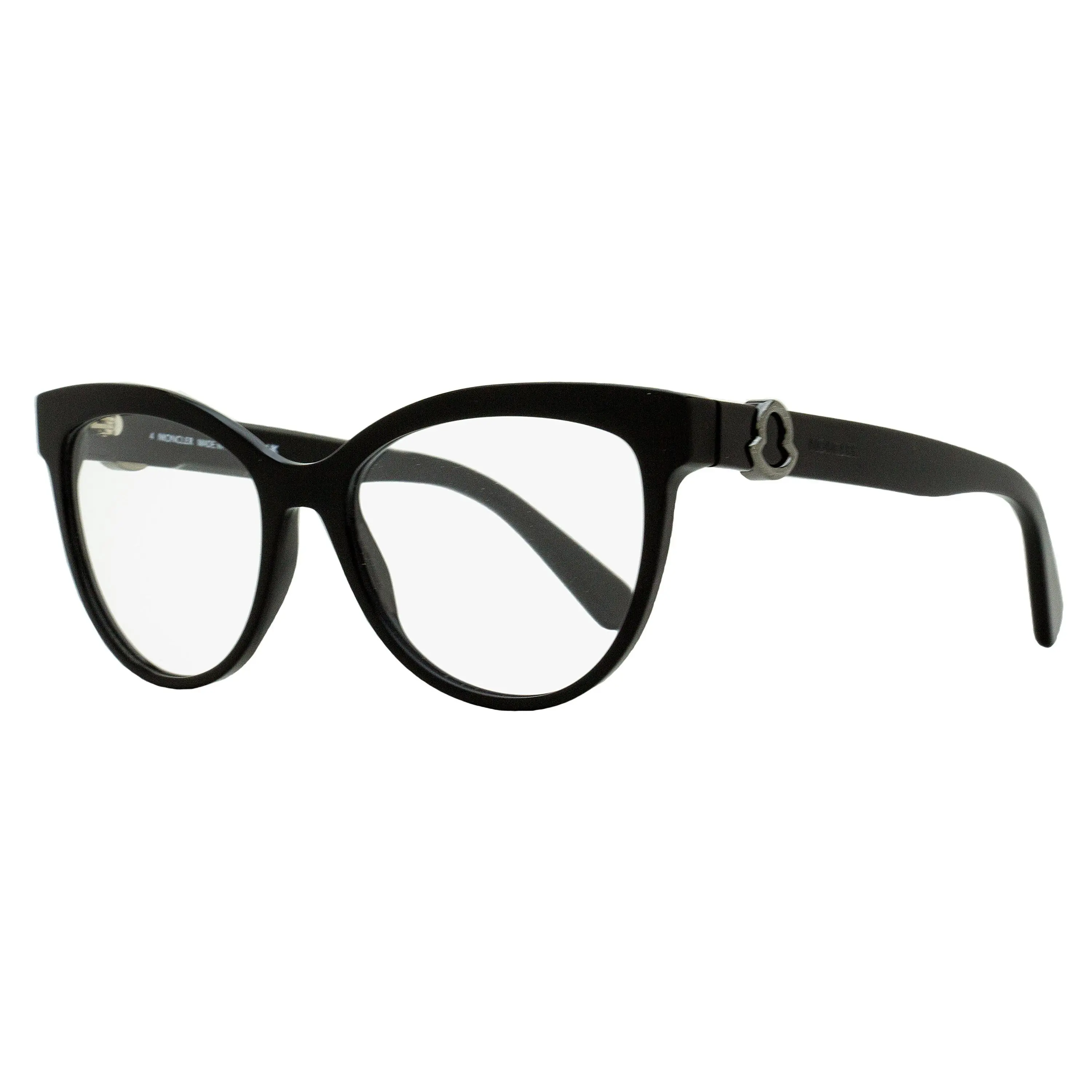 MONCLER Cat-Eye Performance Acetate Optical Frame for Women with Silhouette Logo, Black | ML5166 53mm, Women's Fashion, Daily Wear, Female, Unique Models, Demo Lens