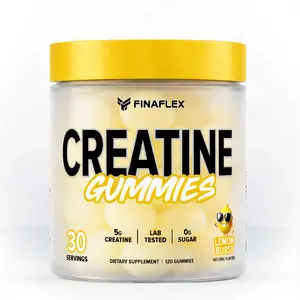 FINAFLEX Creatine Gummies Lemon Flavor 5g Creatine Monohydrate for Muscle Performance Recovery & Energy Enhancing Gummy Treat