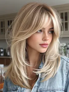 Oyster Color 16 Inch Short Synthetic Fiber Wig, Straight Bob Wigs, Natural Look, Soft Artificial Hair, Suitable for Daily Wear and Special Occasions, Natural Looking Wig