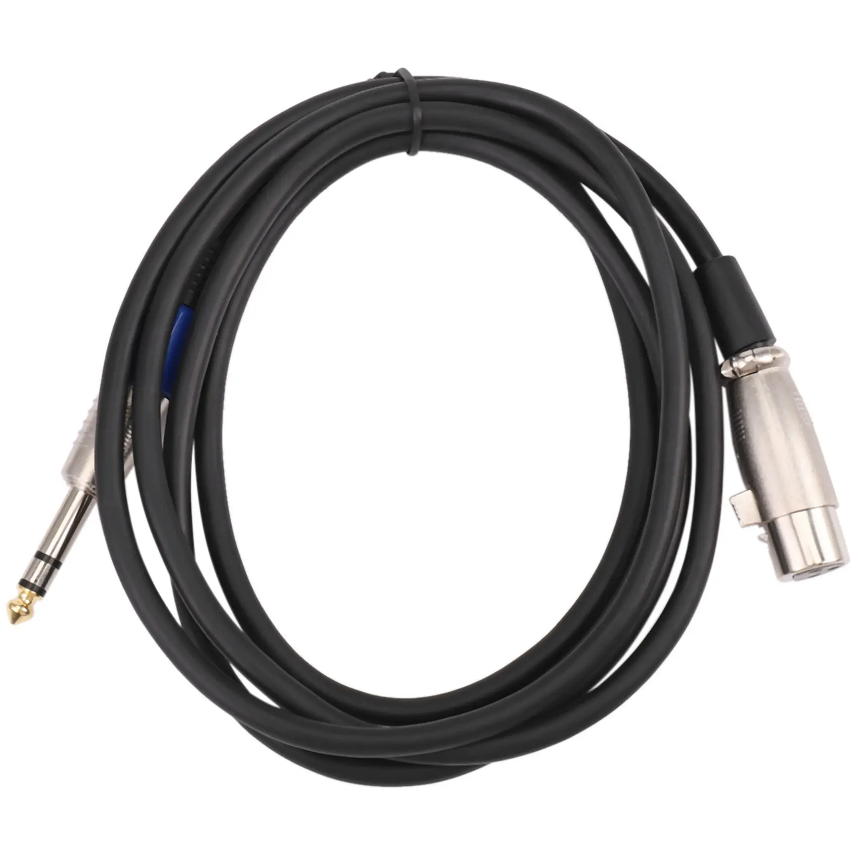 6.35mm/1/4 Inch TRS to 3-Pin XLR Male-to-Female Metal Jacket TRS/XLR Cable, 1.8m/6ft Black+Blue Stereo Cord for Musicians’ Amplifiers, Studio Use, Audio Equipment, Audio & Video Accessories