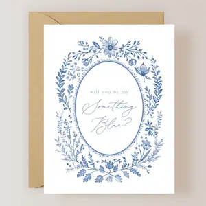 Will You Be My Something Blue Card, Bridal Party Card