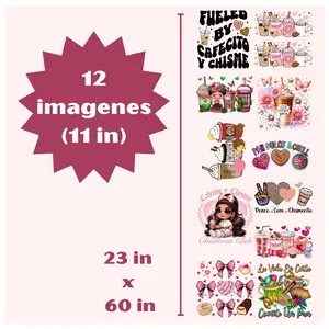G16 Cafecito Y Chisme DTF transfers para PLAYERA/SHIRTS Hot Peel Gang Sheet