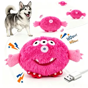 Interactive Dog Toys Rechargeable Moving Puppy Toys Touch Activated Plush Entertainment for Small & Medium Dogs Mental & Physical Stimulation Fun Bouncing Design